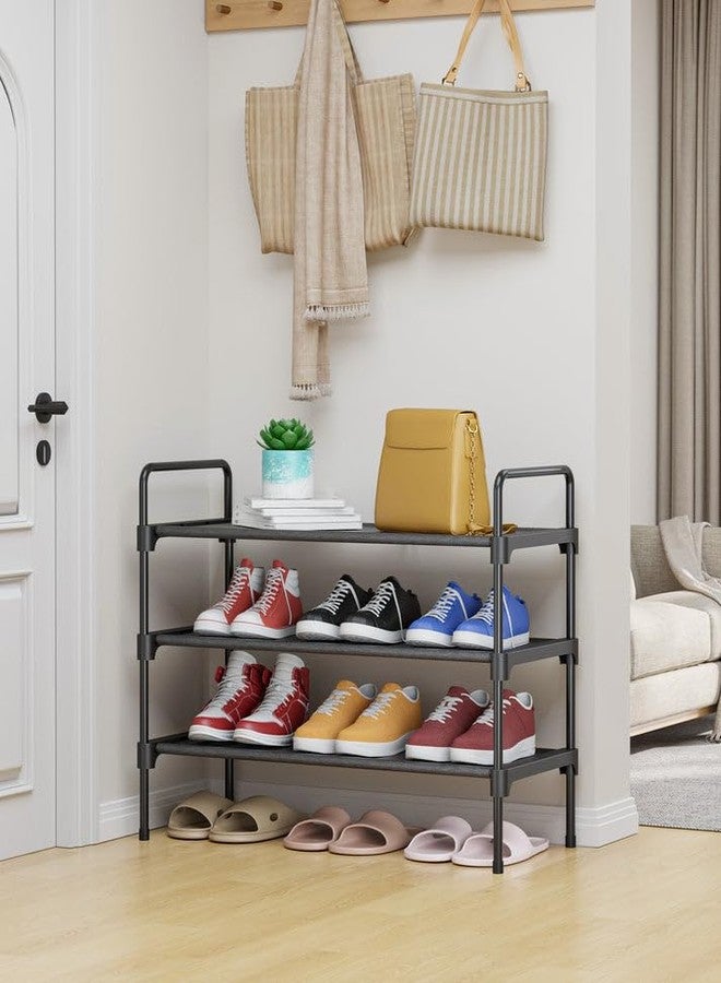 Kitsure Shoe Rack for Closet, Sturdy Shoe Storage for Entryway, Space-Saving Shoe Rack Small and Shoe Shelf, 27.6" Wide, Black - Image 2