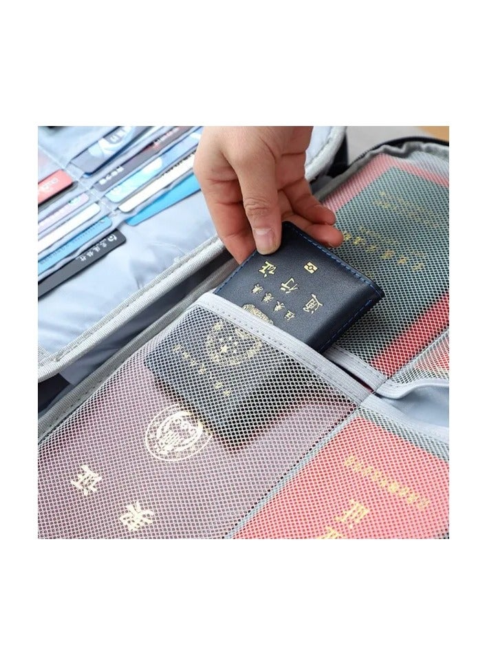 Document Storage Bag, Large Capacity, Waterproof File Organizer for Certificates, Passports, Cards - Image 2