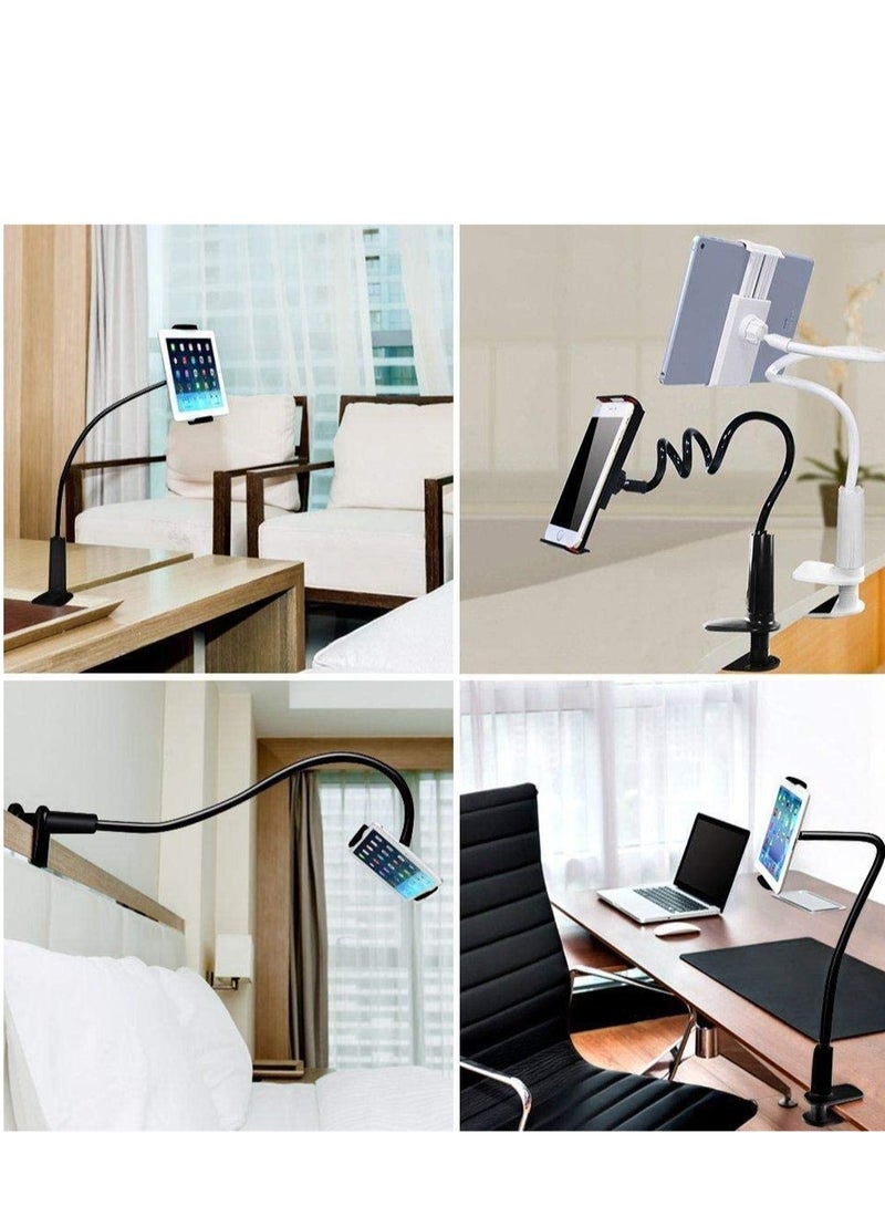 ELTRAZONE Tablet Cellphone Stand Holder,Gooseneck Lazy Bracket For 4-10.6 Inches Iphone Ipad Gps Samsung Lg Blackberry Devices,360 Degree Rotating,27.5" Flexible Arm - Black - Image 4
