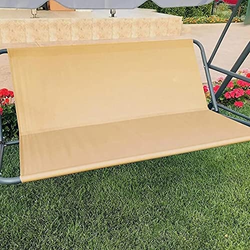 Typutomi Swing Seat Cover Replacement, 600D Thickened Oxford Waterproof Chair Bench Replacement Cover Outdoor Swing Cushion Cover for 2/3 Seat Patio Garden Swing Chair(Beige, S - 45.3x18.9x18.9in) - Image 2