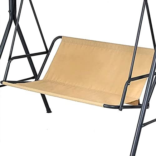 Typutomi Swing Seat Cover Replacement, 600D Thickened Oxford Waterproof Chair Bench Replacement Cover Outdoor Swing Cushion Cover for 2/3 Seat Patio Garden Swing Chair(Beige, S - 45.3x18.9x18.9in) - Image 1