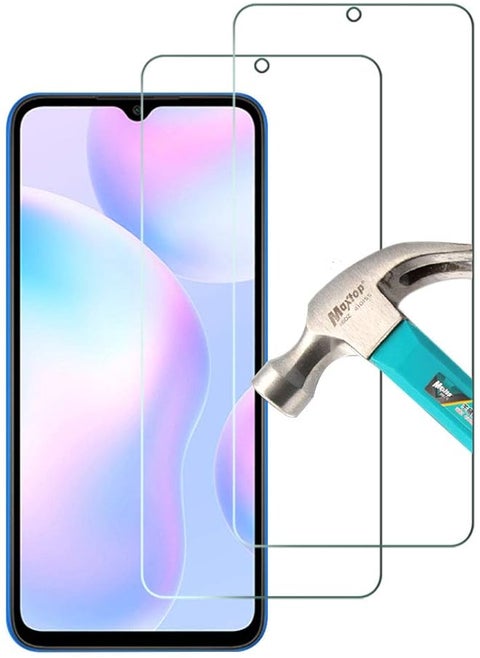 2 Pack, Compatible With Xiaomi Redmi 9A Redmi 9C Screen Protector, Tempered Glass For Redmi 9A Redmi 9C, 9H Scratch Resistant, Bubble Free, Easy To Install