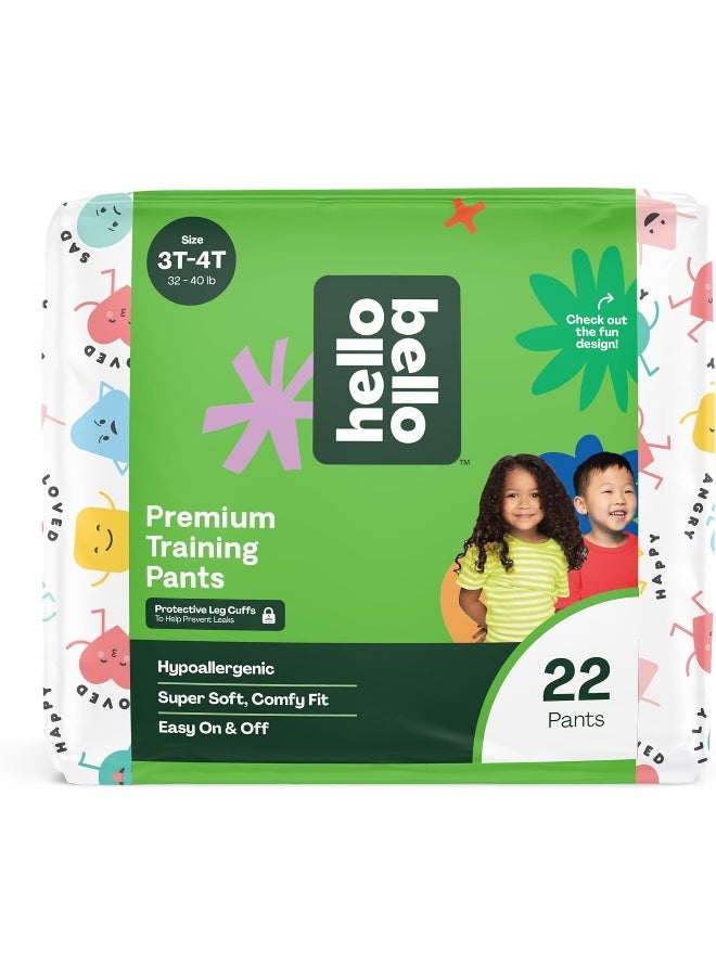 Hello Bello Premium Training Pants 3T-4T, All About Feelings Design, 22ct Jumbo Pack - Image 1