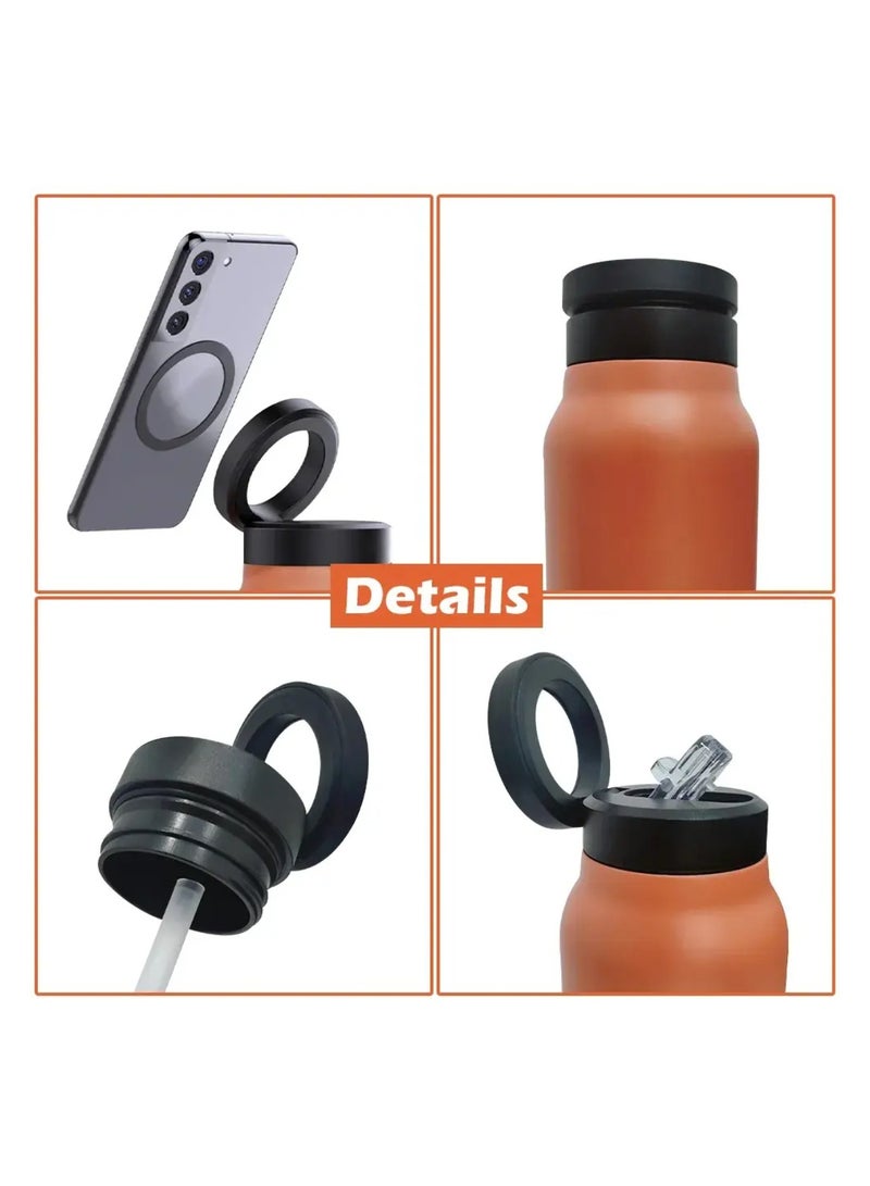 Insulated Water Bottle for iPhone/Android Magnetic Phone Mount Stainless Steel Water Bottle w/Magnetic Phone Mount - Stainless Steel Water Bottle w/Tripod Phone Holder  - Image 3