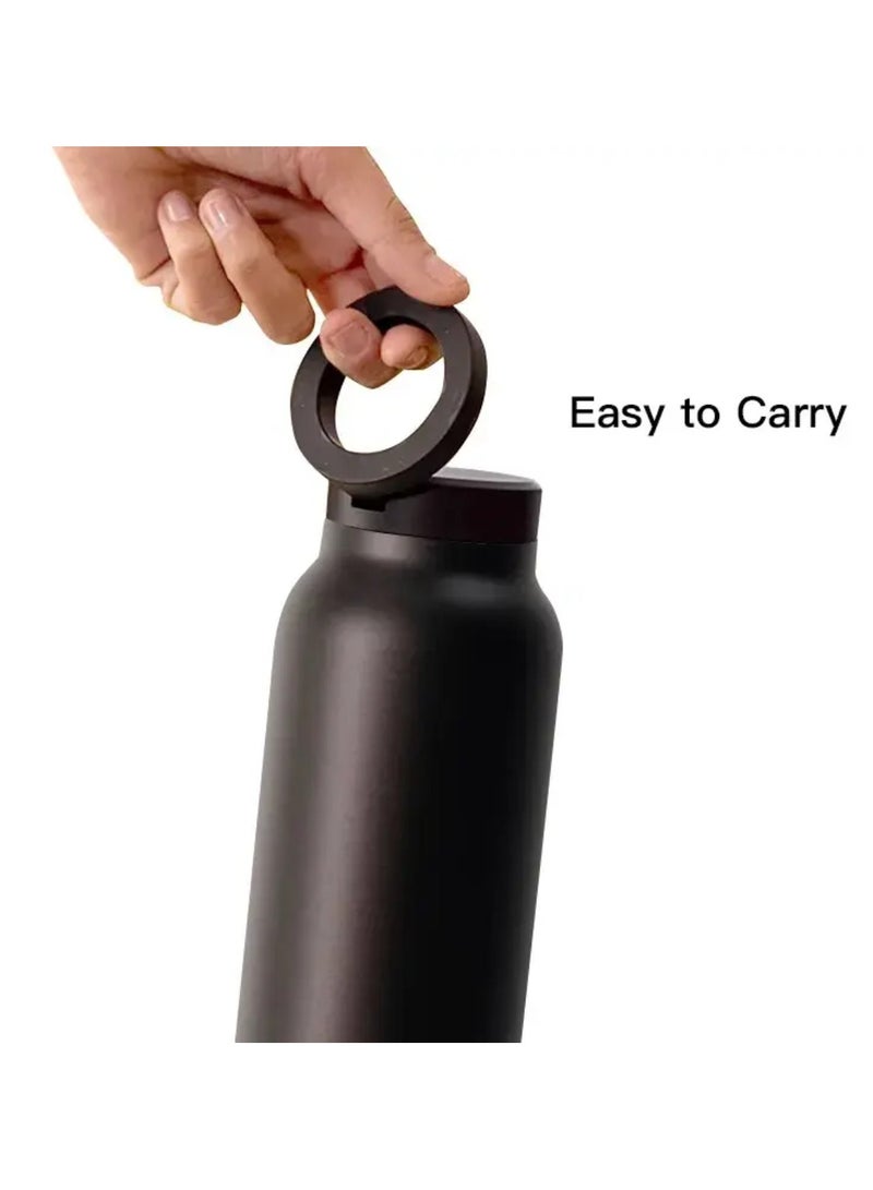 Insulated Water Bottle for iPhone/Android Magnetic Phone Mount Stainless Steel Water Bottle w/Magnetic Phone Mount - Stainless Steel Water Bottle w/Tripod Phone Holder  - Image 4
