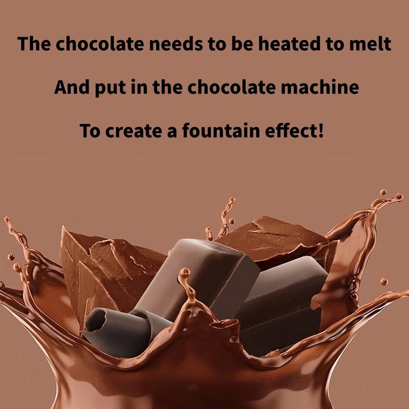 Riona store Riona store 3 Tiers Chocolate Fountain Fondue Machine with Hot Melting Pot Base Great for Parties Weddings Pudding Cookie Fruit Dipping Butter 1 pcs  - Image 3