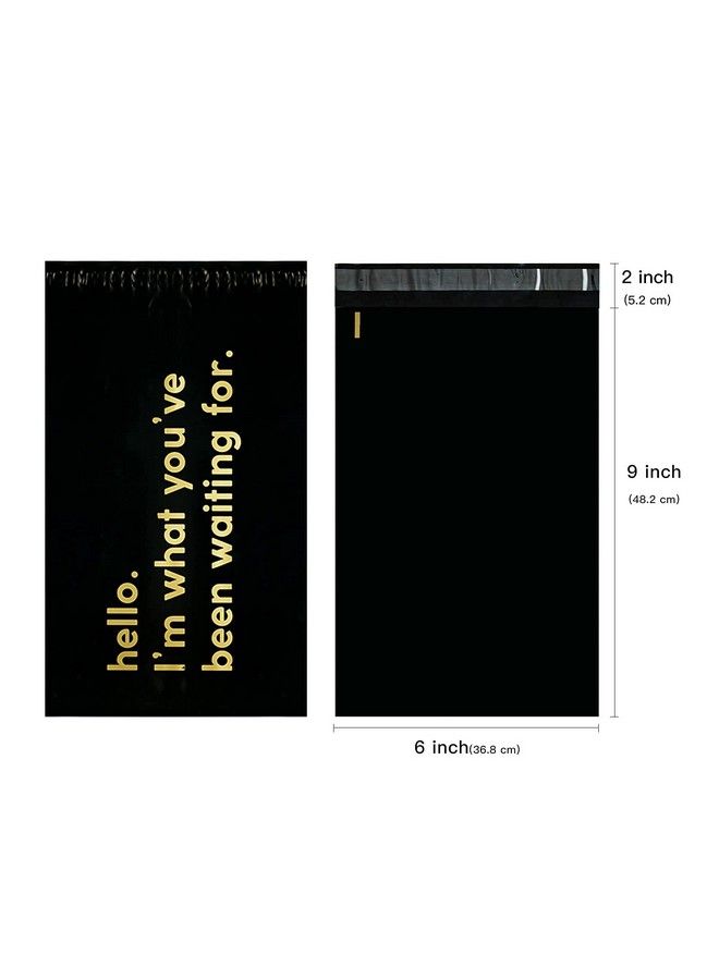 RUSPEPA Poly Mailer Shipping Bag With Self Sealing Business Text Printed Design 100 Pack 6 X 9 Inches Black  - Image 5