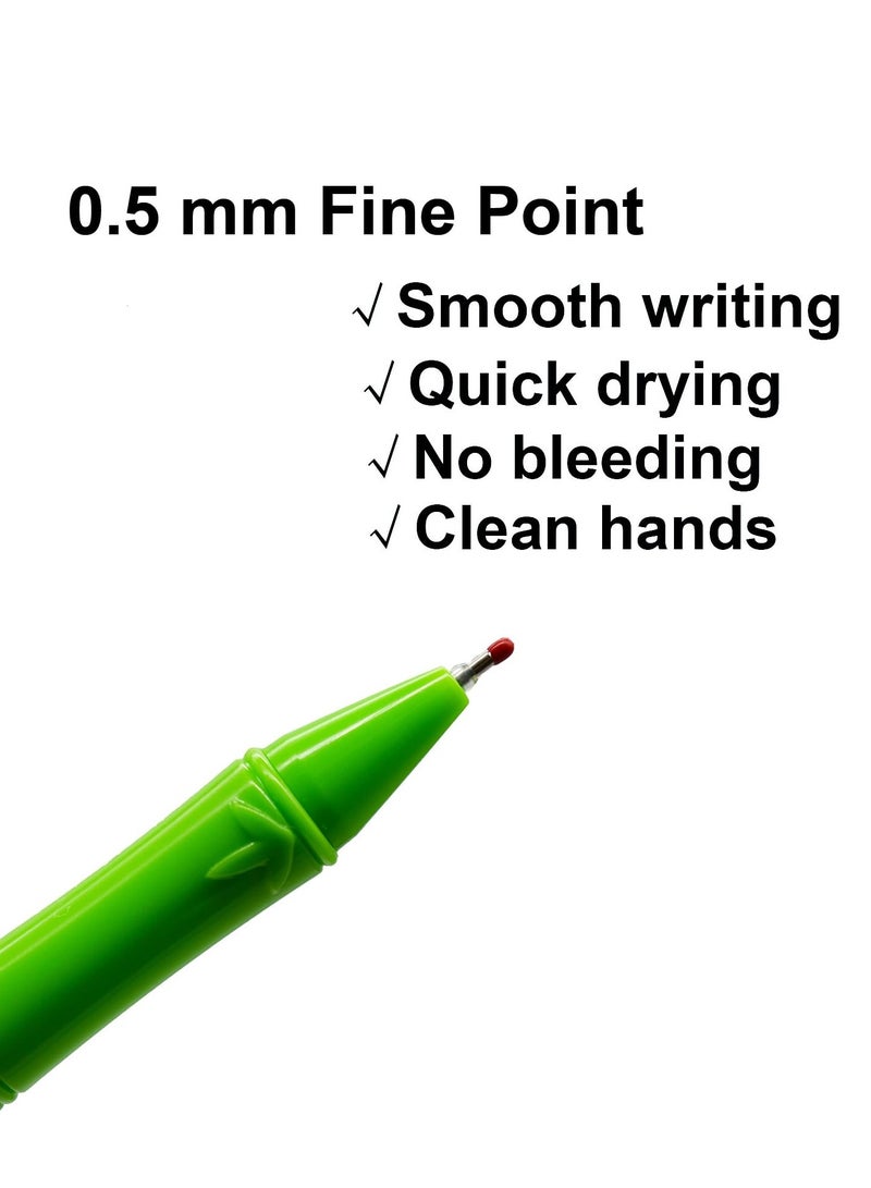 Excefore Gel Pens, Panda Pens Set 12, Cartoon Panda Green Bamboo Pens, Black Ink 0.5mmfor Students Classroom Prize School Supplies Stationery, Office School Supplies Home Writing - Image 5