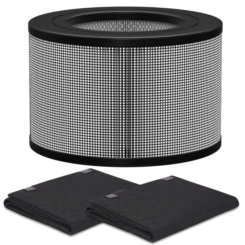 Ontheone 50250S HEPA Filters Replacement Carbon PreFilter Set Compatible with Honeywell 24000 24500 50250S 52500 Air Cleaner Purifier Part Number 24000 1 HEPA 2 Carbon PreFilter