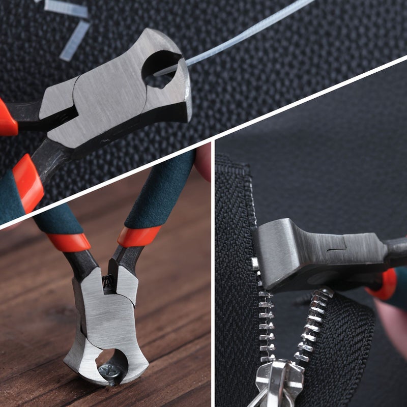 Orange Blue Mini End Cutter Pliers 4.5 Inches End Nipper Staple Puller Nail Remover Tool Zipper Install Pliers Wire Cutter For Jewelry Making - Image 3