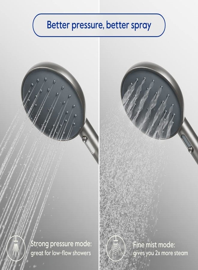 hai Smart Shower Head, Bluetooth Handheld Water Saving Showerhead with Adjustable High Pressure to Spa-Like Mist, Stainless Steel, Easy Installation, Customizable LED Lights, Surf, 1.8 GPM - Image 2