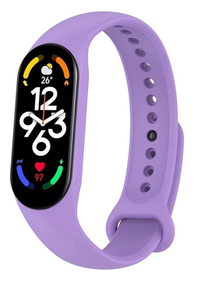 Sport Band Compatible With Amazfit Band 7 Fitness Tracker Replacement Strap Soft Silicone Wristband Bracelet For Amazfit Band7