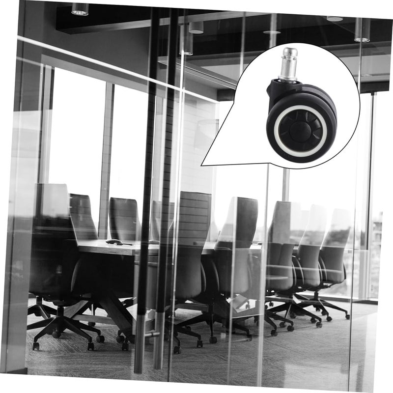 5PCS TPR Dual Swivel Casters Noiseless Furniture Wheels with Precision Bearings for Office Chair Hardwood Tile Floors - Image 5