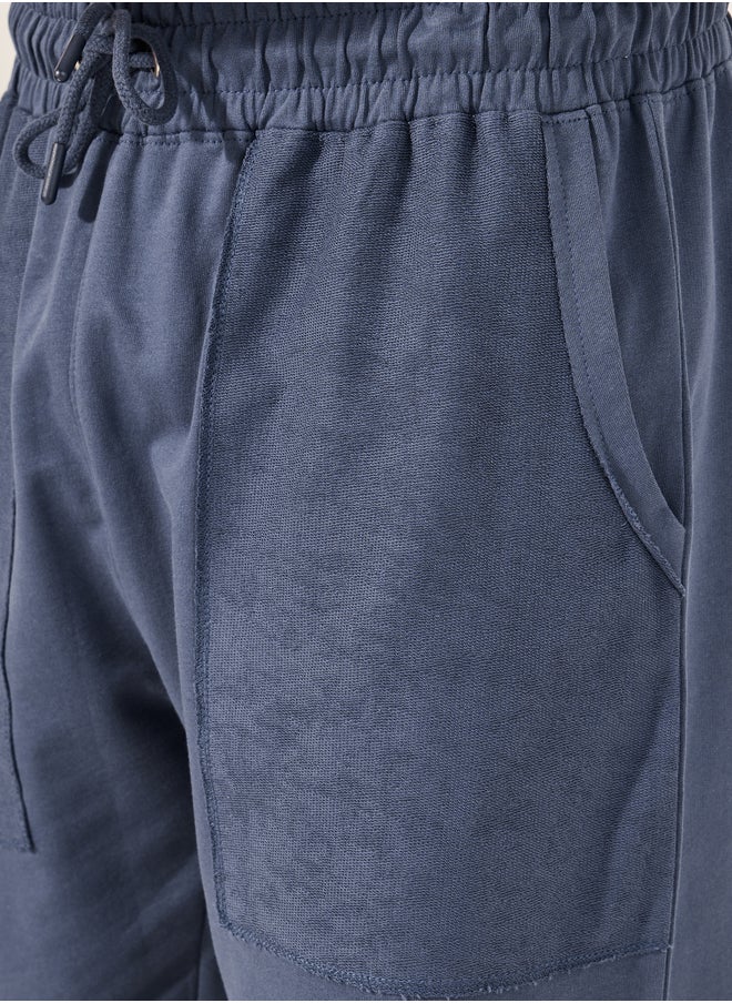 Styli Styli Relaxed Fit Reverse Pocket Open Hem Terry Joggers  - Image 3