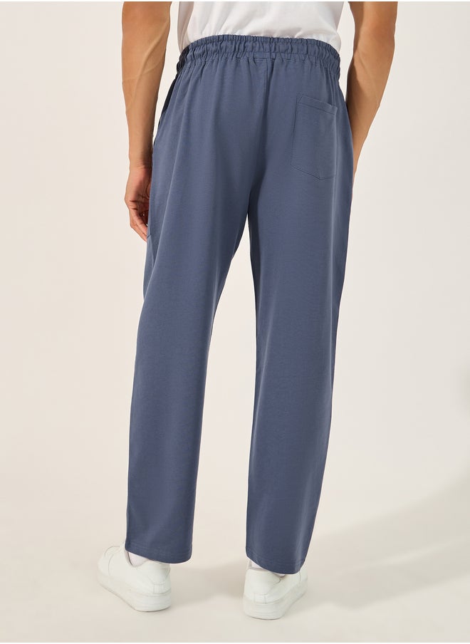 Styli Styli Relaxed Fit Reverse Pocket Open Hem Terry Joggers  - Image 4