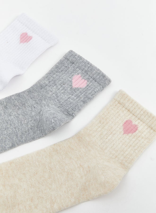 LC WAIKIKI Girls' Patterned Ankle Socks 5 Pack - Image 2