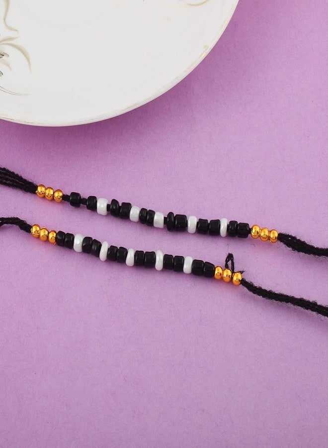 morir Baby Bracelet Nazariya for Boys and Girls to Protect from Evil Eye Black and White Bracelet - Image 3