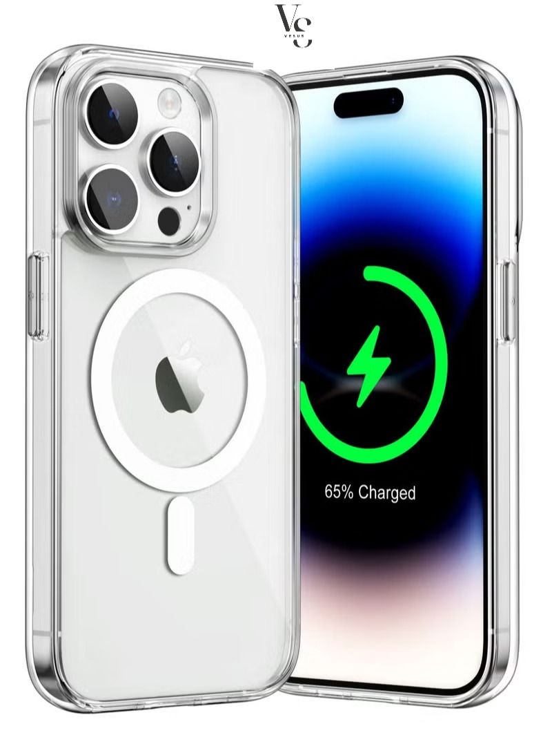 vesus Magnetic Case for iPhone 14 Pro Case [Non-Yellowing MagSafe] Shockproof Protective Phone Cover Slim Thin Clear for Apple iPhone 14 Pro 