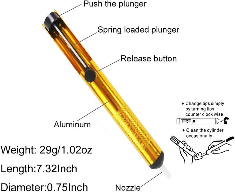 Lampvpath (Pack of 4) All Aluminum Alloy Solder Sucker Desoldering Pump, Vacuum Solder Sucker Removal Tool for Desoldering - Image 4
