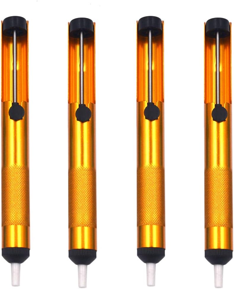 Lampvpath (Pack of 4) All Aluminum Alloy Solder Sucker Desoldering Pump, Vacuum Solder Sucker Removal Tool for Desoldering - Image 1
