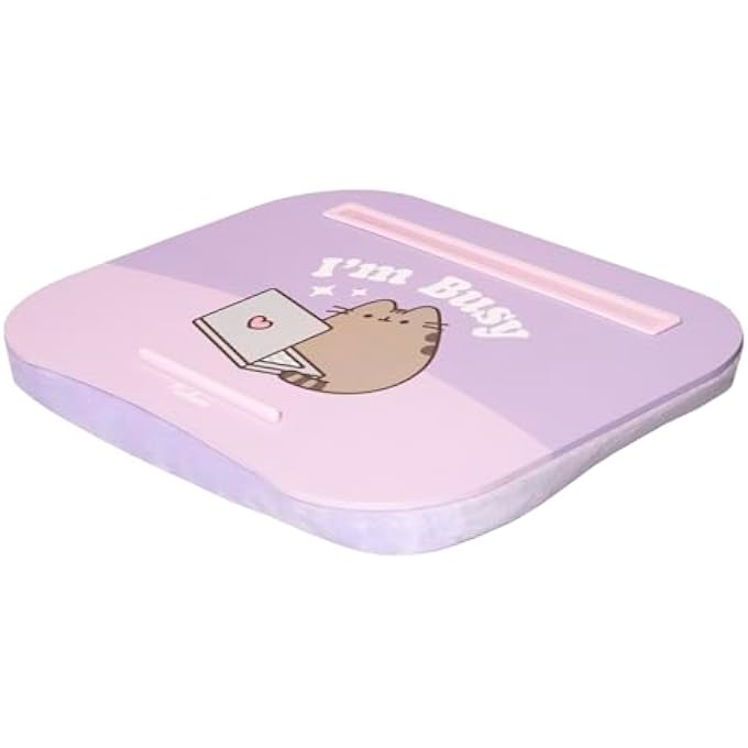Pusheen LAPTOP STAND WITH CUSHION - PUSHEEN | LAPTOP CUSHION, TABLET PILLOW STAND, LAP DESK FOR LAPTOP, LAP TRAYS FOR EATING WITH CUSHION | CAT LAP TRAY WITH CUSHION, PUSHEEN GIFTS - Image 3