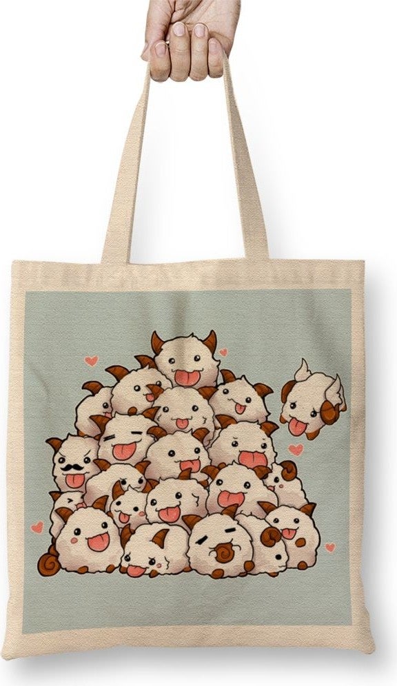 Baskı Dükkanı Print Shop League Of Legends Cute Poro Tote Bag Long Handle 