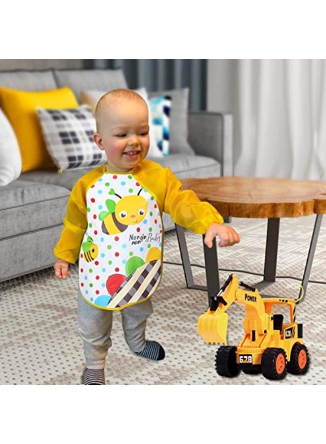 4 Pcs Cute Cartoon Long Sleeve Baby Bibs - Image 3