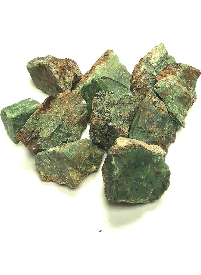 Zentron Crystal Collection: Rough Natural Chrysoprase Stones, Includes Velvet Bag - Large 1'' Pieces - Image 4