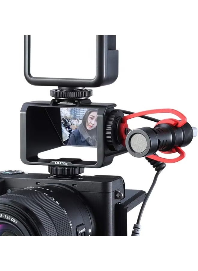 UURig Vlog Selfie Flip Screen for Mirrorless Camera for Sony A7R3 A7III A7II A6000/A6300/A6500 Cold Shoe Bracket Microphone Mount for Fujifilm XT3 XT20 Canon Panasonic GX85 Nikon Z7 Reverse Mirror - Image 5