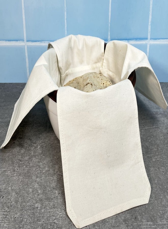 Clarkia Cotton Double Layer Roti Cloth Wrap with Flaps Muslin Cloth for Chapati, Hot Case, Kitchen - Image 2