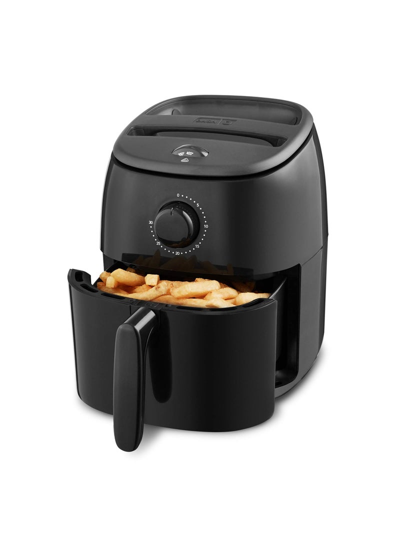 Dash DASH TastiCrisp Electric Air Fryer Oven 26 Qt Black  Compact Air Fryer for Healthier Food in Minutes Ideal for Small Spaces  Auto Shut Off Analog 1000Watt 