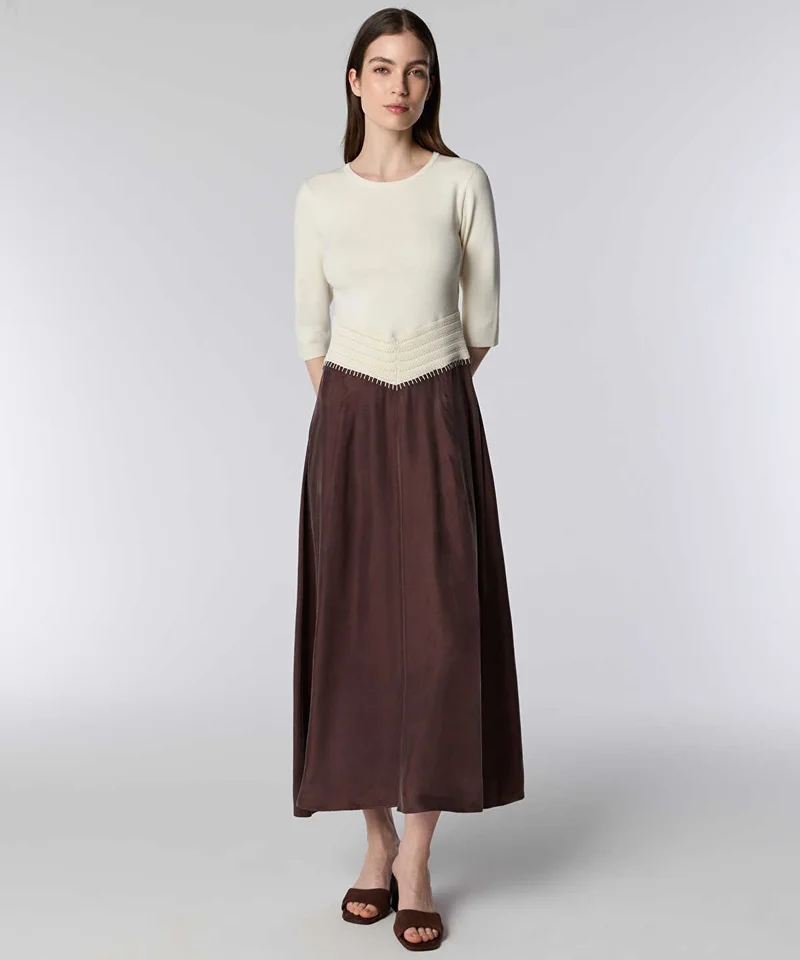 ايبيكيول Crochet-Waist Color-Block Dress