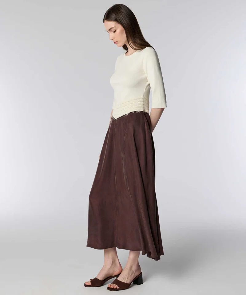 ايبيكيول Crochet-Waist Color-Block Dress