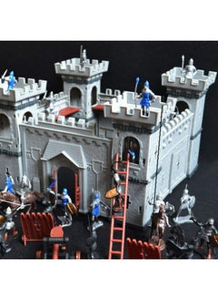 Tookie Medieval Castle Toy Castles Knights Soldiers Model Kit Knight Figures Playset Fort Building Kit Diy Assembled Castle Model Set Playset Gifts(Type A)  - Image 4