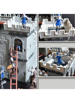 Tookie Medieval Castle Toy Castles Knights Soldiers Model Kit Knight Figures Playset Fort Building Kit Diy Assembled Castle Model Set Playset Gifts(Type A)  - Image 5