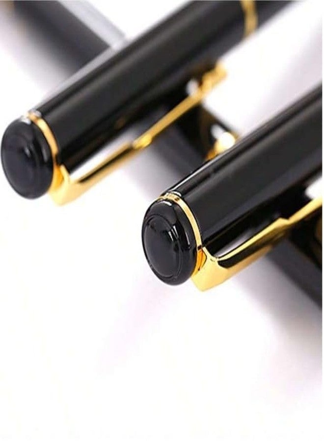 Krink Antique R001 Best Gift Choice for your loved ones Roller Ball Pen sleek Black Roller Pen with Gold Trim - Image 3