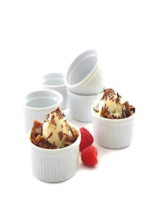 Mirakii White Bone China Ramekin Bowl 50ml | 7cm Diameter, 3.5cm Height | Microwave & Dishwasher Safe For Sauce, Dessert, Baking, Condiments, Serving Bowl (Small) - Image 1