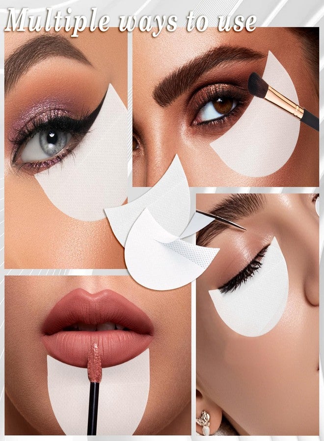 EKIND Eyeshadow Shields, Under Eye Patches Self Adhesive Stencils Pads Makeup for Eyeliner, Eyelash Extensions and Lip(150pcs, White) - Image 4