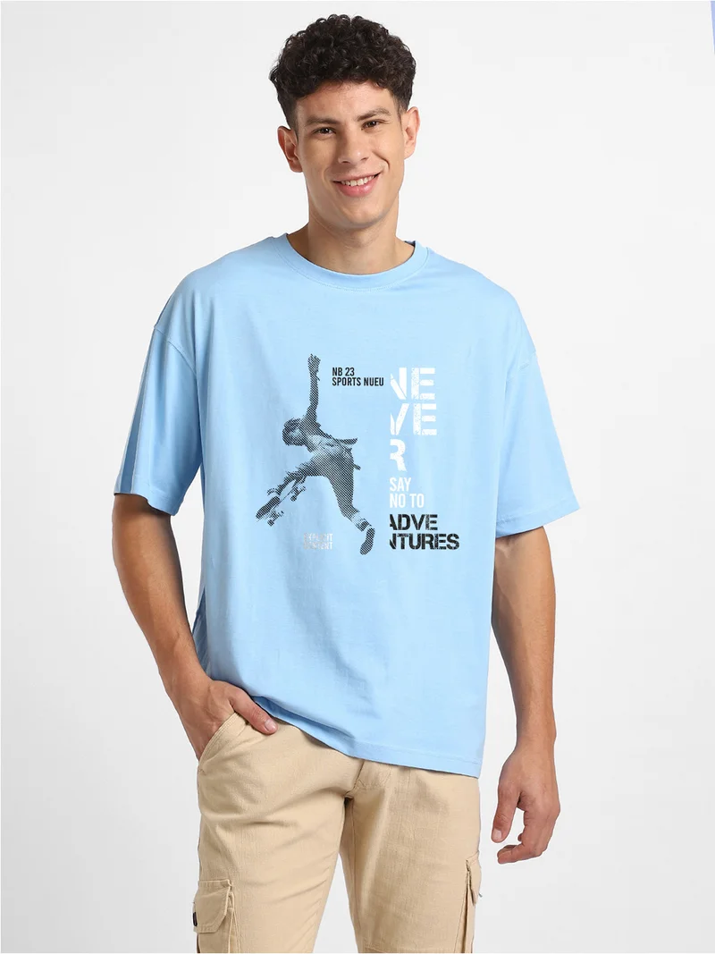نوبيرو Nobero Men Oversized Printed T-shirt