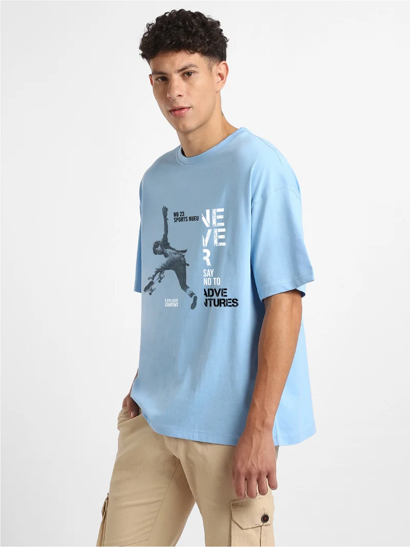 نوبيرو Nobero Men Oversized Printed T-shirt