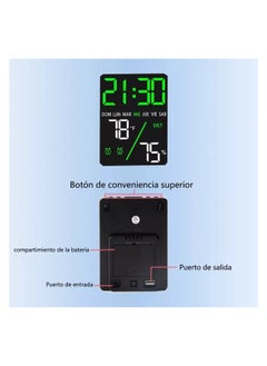 Generic Multifunctional LED Digital Alarm Clock - Displays Time, Date, Temperature, Humidity - Dual Alarms and Stylish Design for Office or Home  - Image 3