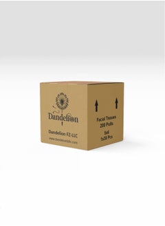 Dandelion Dandelion Ultra-Soft Facial Tissues – Total 12000 Sheets, 200 Pulls x 2 Ply, 30 Boxes, White  - Image 1
