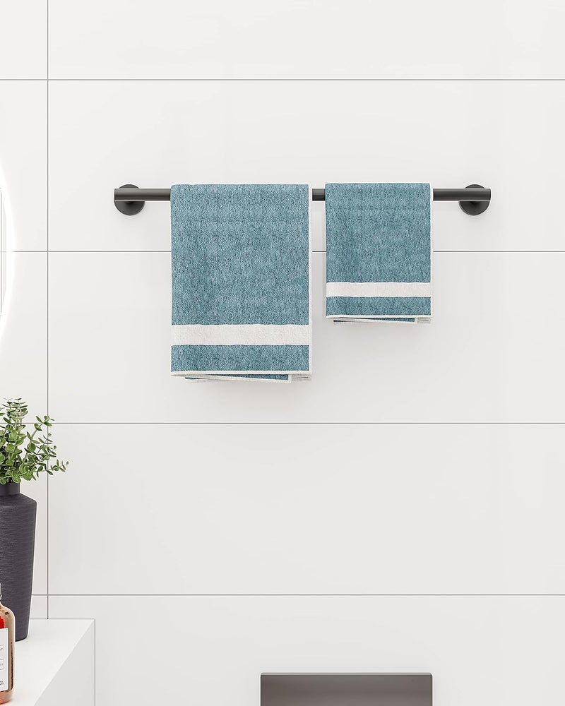 LUXIUR Towel Hanger for Bathroom and Kitchen Accessories Item Holder, 304 Grade Stainless Steel Towel Rod, Napkin Holder for Wash Basin, Towel Bar, Matte Black - Image 4