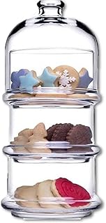 ums 3-Tier Glass Stackable Jar - Clear Apothecary Jars with Lid - Storage Container and Organizer for Food, Candy, - Image 1