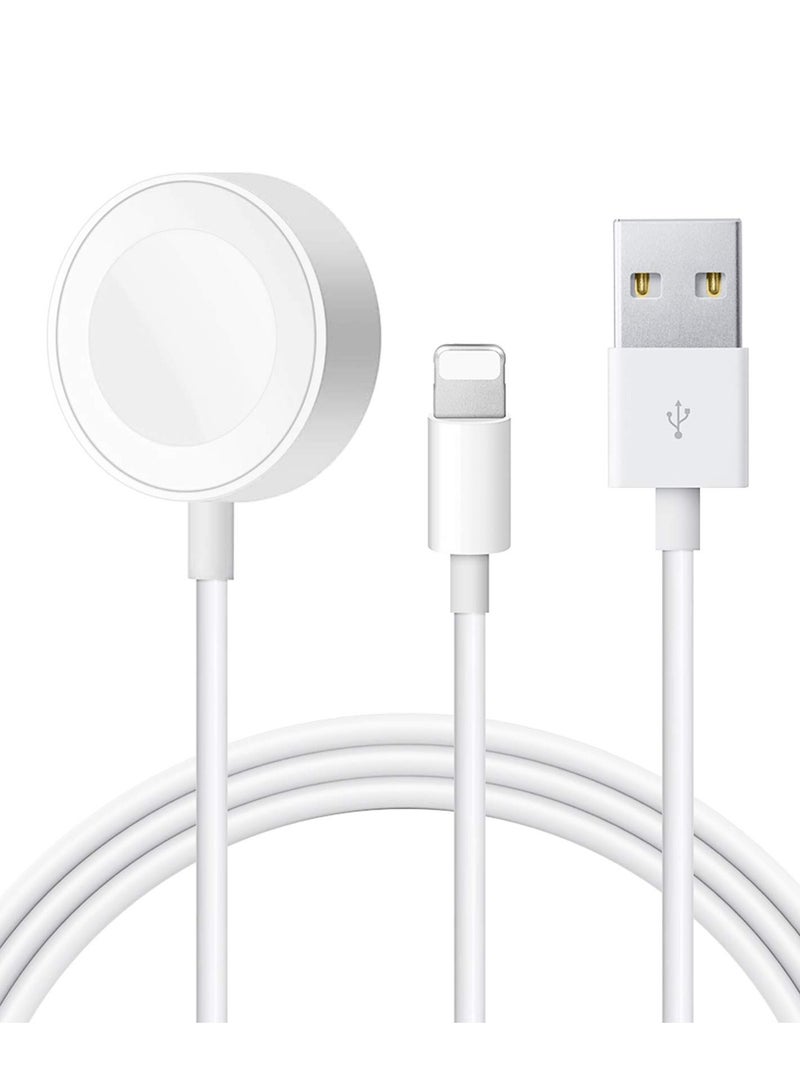 ELTRAZONE Sleek 4.9 ft MFi Certified Magnetic Charging Cable for Apple Watch & iPhone - Image 1