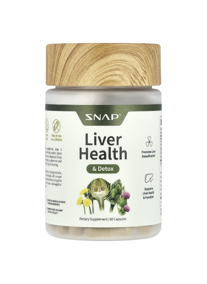SNAP SUPPLEMENTS - Snap Supplements, Liver Health & Detox, 60 Capsules - Image 1