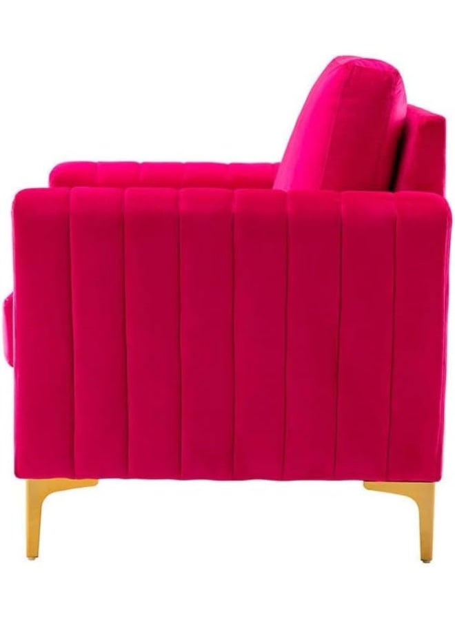 Zayn comforts Premium Velvet Armchair â€“ Aesthetic Statement Piece for Any Space, Combining Luxury and Comfort (Fuschia) - Image 5