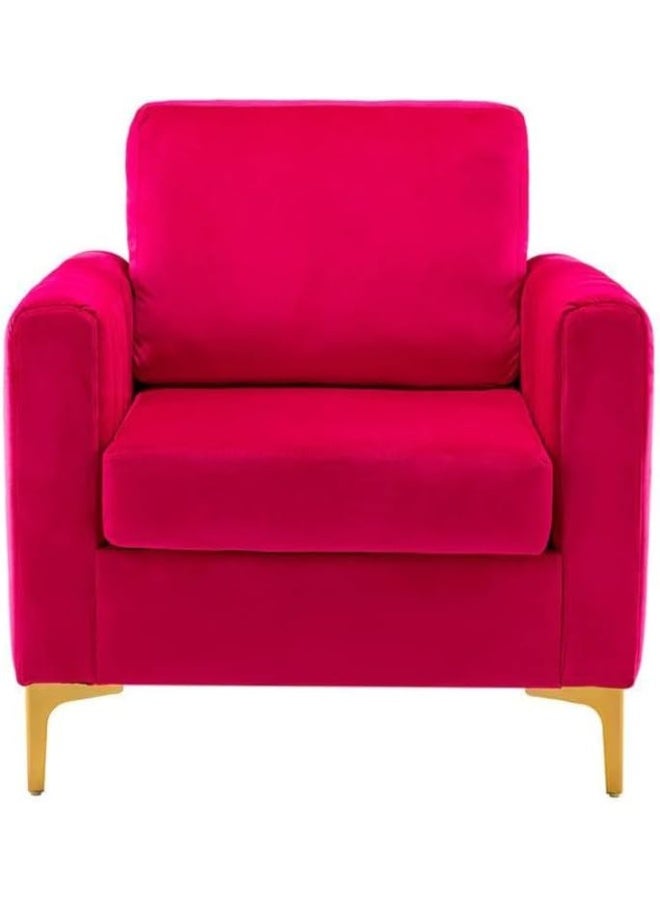 Zayn comforts Premium Velvet Armchair â€“ Aesthetic Statement Piece for Any Space, Combining Luxury and Comfort (Fuschia) - Image 3