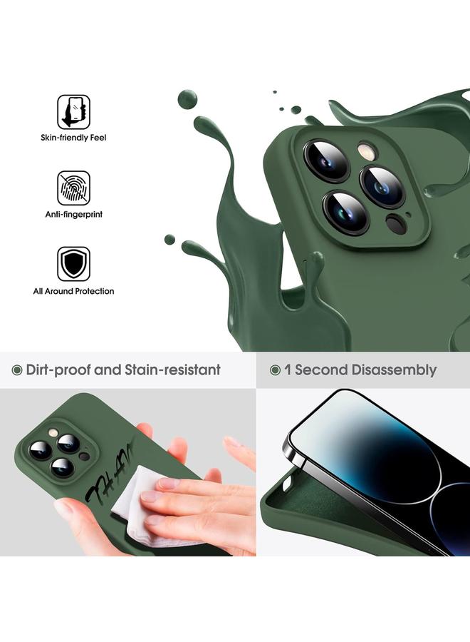 S-TOP Case For iPhone 15 Pro Max Microfiber Liquid Silicone Shockproof Phone Case - Image 3