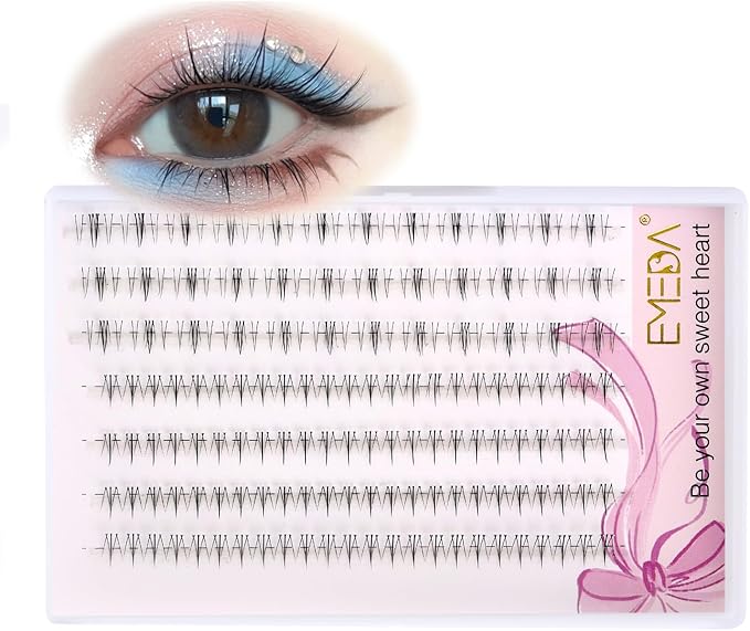 EMEDA رموش EMEDA المجمعة 98 قطعة رموش مانغا DIY 7 أنماط رموش عيون قطة C Curl رموش طبيعية مزيفة رموش مجمعة DIY مجموعة رموش مانغا رموش خيالية - Image 1